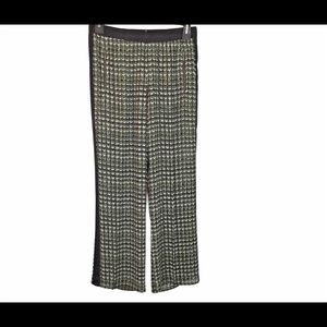 Nic+Zoe Women's Black, White Green Pattern Pants